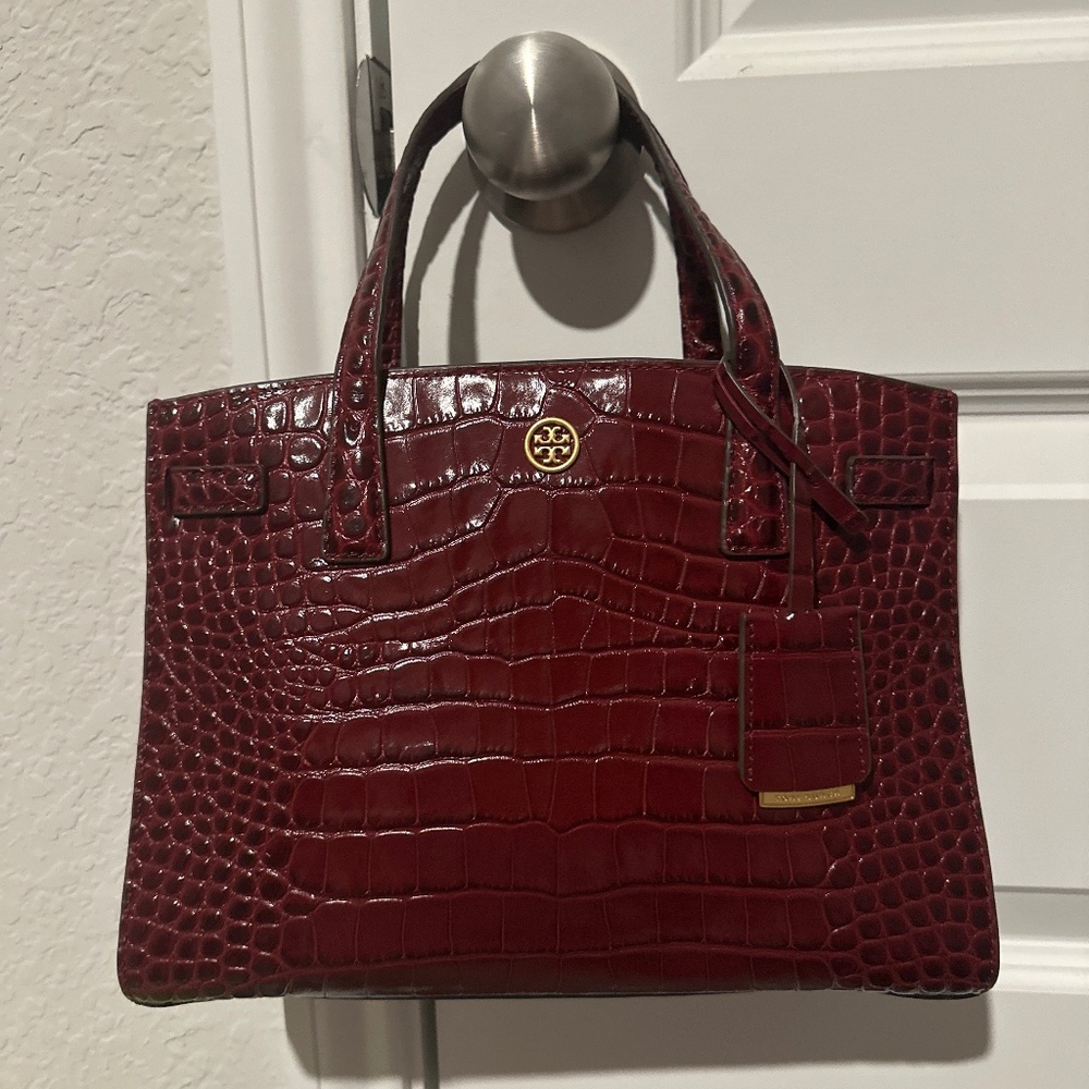 Tory Burch Small Robinson Satchel red